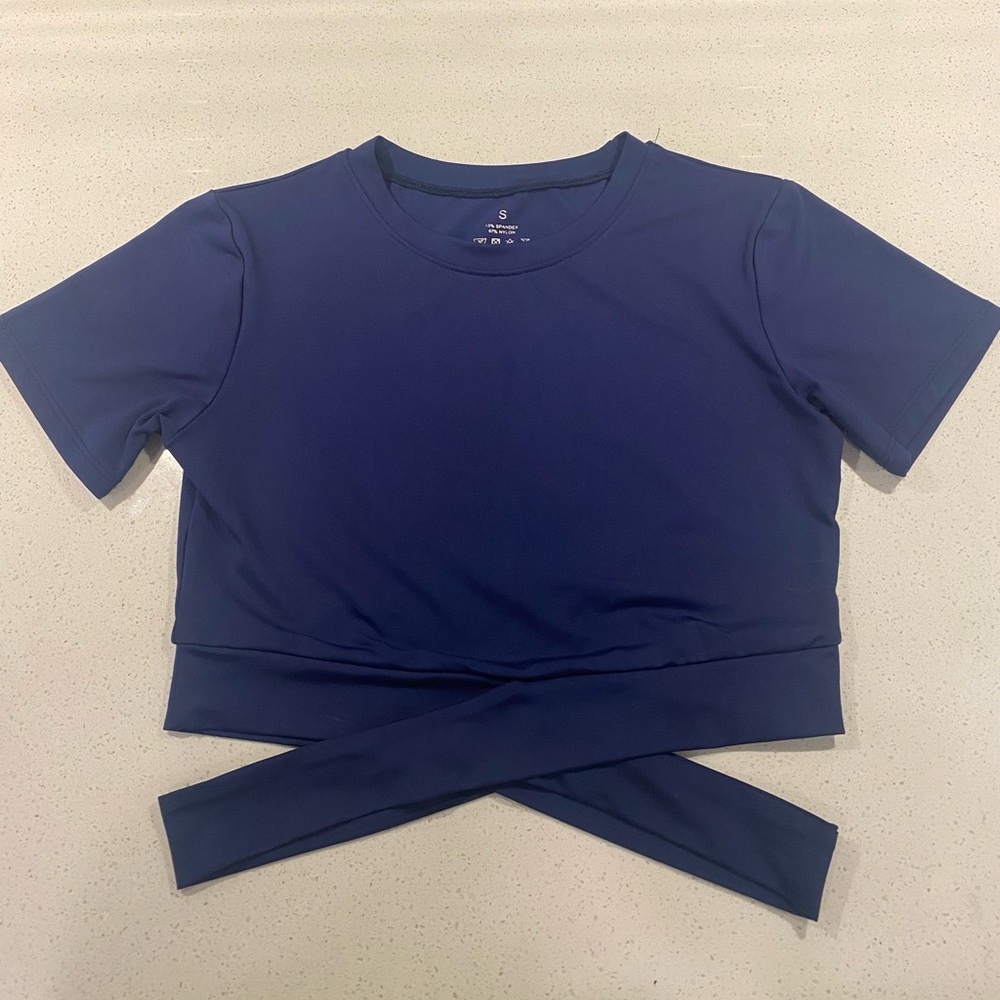 NVGTN Navy Crop Top